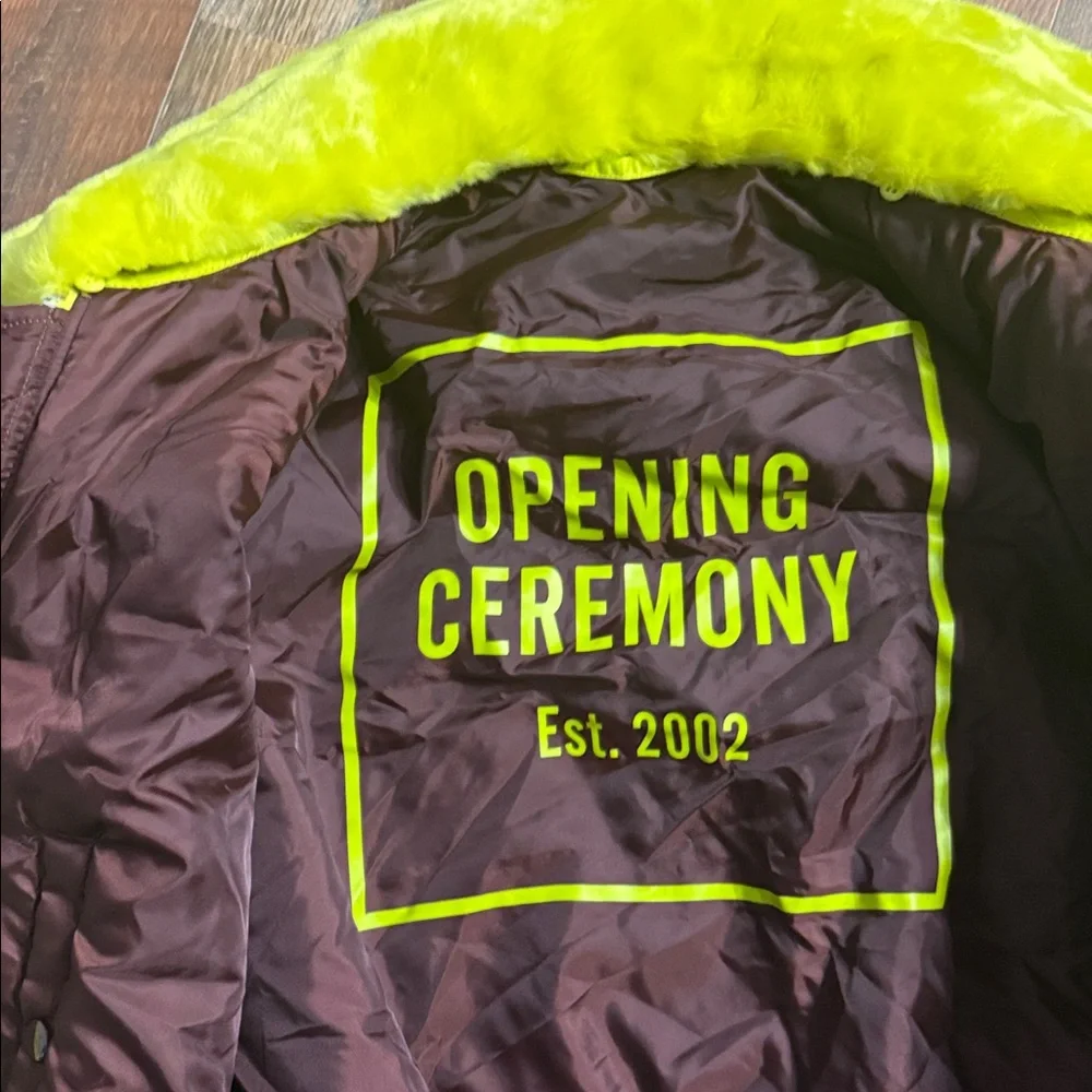 Opening Ceremony x Alpha Industries Reversible B-15 Bomber Jacket - Neon Yellow